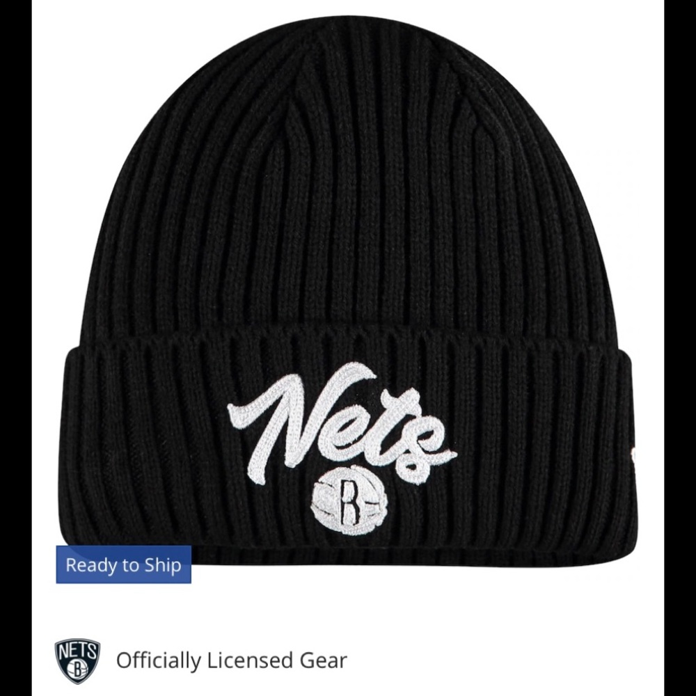 Youth NBA Brooklyn Nets New Era Black Knit Hat
